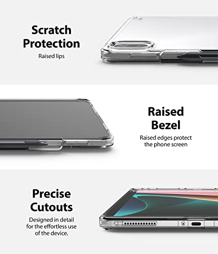 Image of Ringke Fusion Compatible with Xiaomi Pad 5 / Pad 5 Pro (11 Inch, 2021 Model), Clear Hard Polycarbonate Back Cover Shockproof Flexible Bumper with Overcharge Protection Pen /Stylus Holder - Clear
