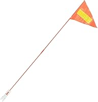 Vista 1 de Yardwe Bandera de buceo para bicicleta reclinada, juego de bandera de alta visibilidad, bandera de seguridad de colores brillantes con mástil