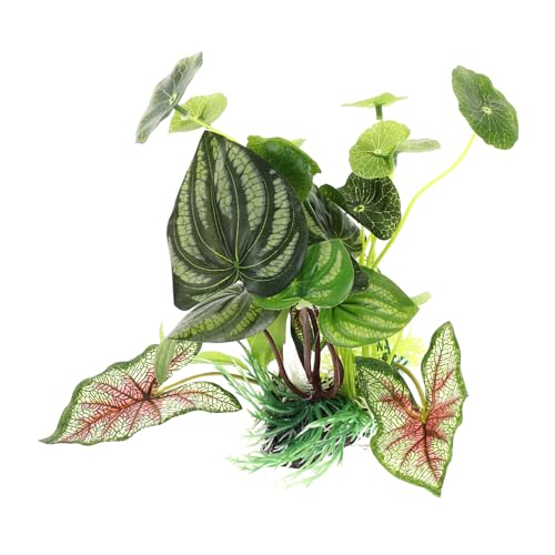 人工植物の装飾 水槽の植物 プール スキマー 木 チラー ベタの魚の隠れ家 池 小さな水族館の装飾 水槽用フェイクプラント 水槽の装飾 人工の水族館の植物 水槽の付属品 プラスチック Milisten