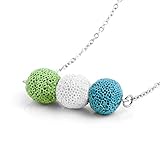 Colorful Lava Rock Aromatherapy Essential Oil Diffuser Necklace