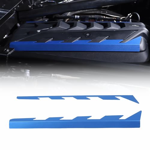 Image of CHEAYAR Engine Bay Panel Cover Compatible with Chevrolet Corvette C8 2020-2023, Engine Shroud Cover Panel Trims, C8 Accessories 2PCS (Engine Bay Trim - Blue)