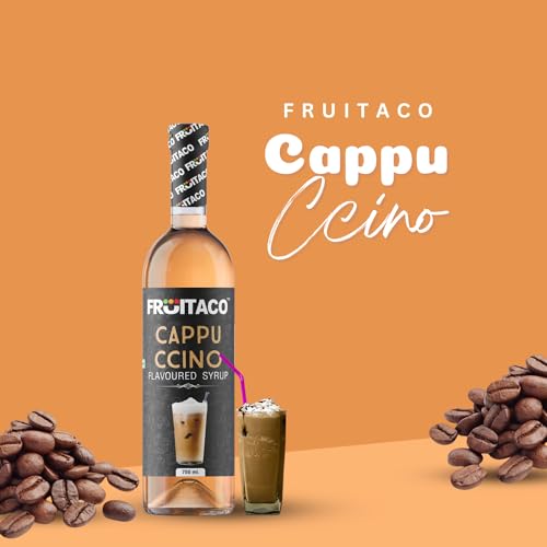 Image of Fruitaco Cappuccino Syrup: Perfect Mixer for Enhancing Mocktails & Cocktails, Drinks, and Mojitos at Parties, Conveniently Packaged in a 750ml Bottle for All Your Mixing Needs | Non-Alcoholic