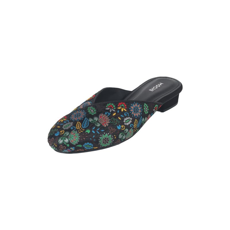 Women's Floral Embroidered Ethnic Mule Slip-on Shoes-image-14