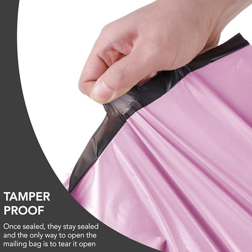 50-Mixed-Baby-Pink-Parcel-Bags-Postage-Bags-Mailing-Bags-5-Sizes-10-Each-Poly-Postal-Bags-Self-Seal-iSOUL-Small-to-Large-Mailing-Bags-Packaging-Assorted-Mailers-Posting-Shipping-Post-Bags