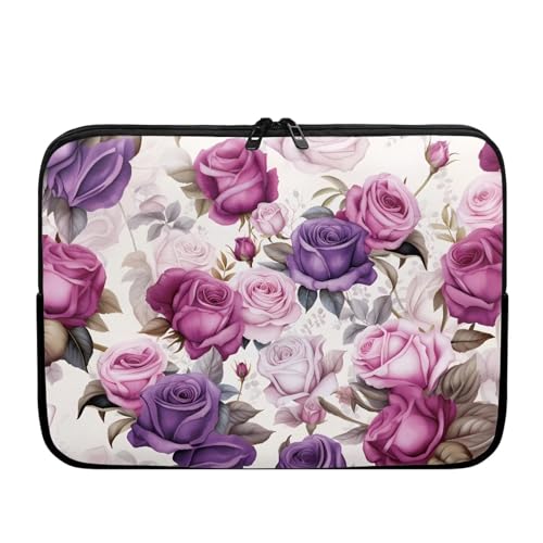 Funda neopreno para portátil 10 pulgadas rosa floral miniatura 1