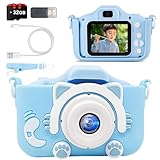 キッズカメラ 子供用 【自撮り簡単・2025新登場】 子供 カメラ トイカメラ 1080P HD 動画カメラ 32GB メモリーカード付き データ転送 保護ケース デュアルレンズ 操作簡単 USB充電 IPS 画面 8倍ズーム タイマー撮影 ゲーム機能 子供向け録音自撮り 女の子 男の子 4歳 5歳 6歳 7歳 8歳 キッズ 日本語説明書付き