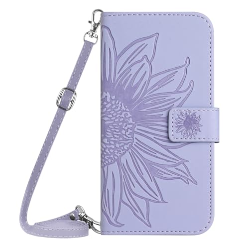 Étui de protection iPhone 17 Air portefeuille en cuir violet clair anti-choc