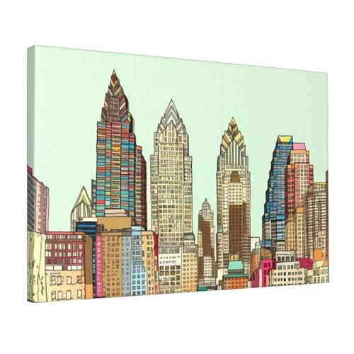 Impression sur toile Austin Texas Dwrepo - Tableau moderne de salon 30x45 cm