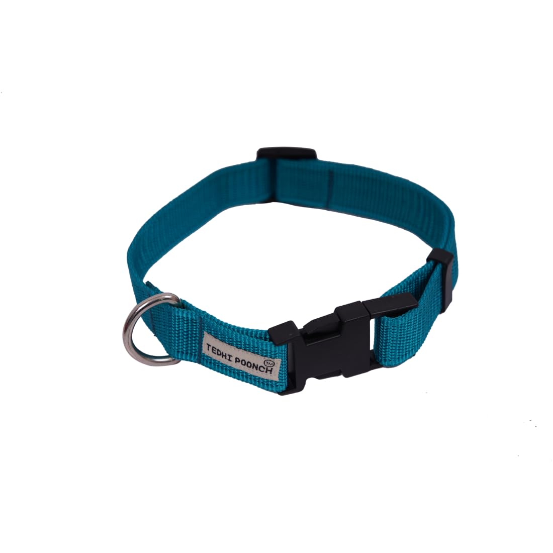 TEDHI POONCH Premium Basic Collar Plain with Adjustable Belt for Dogs (Macaw's Tail, Small)