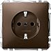 Produktbild Merten MEG2300-4015 SCHUKO-Steckdose, BRS, Steckklemmen, dunkelbrasil, System Fläche