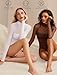 Avidlove Women Long Sleeve Bodysuit Turtle Neck Shapewear Body Suits Mesh One Piece Leotard Shirt Going Out Tops Fall Outfits