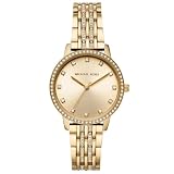Michael Kors Orologio Melissa da donna, Movimento al quarzo a tre lancette con cinturino in acciaio inossidabile, 36 mm, Tono oro