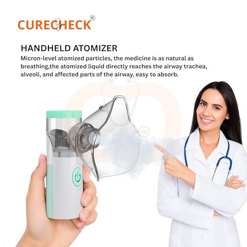 Image of Portable Mesh Nebulizer | Humidifier for Baby & Adults | Handheld Personal Nebulizer | Powerful Flow | Travel Friendly | Lightweight | Batteries & USB Included