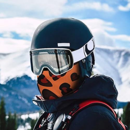 Balaclava para Hombre y Mujer con diseño Leopardo Marrón, cubre rostro completo para ciclismo miniatura 5