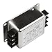 1-Phase 2-Stage Power Line Filter for Industrial Grade AC Power Supply Noise Suppression, Single Phase Two Stage Filter with 3A/6A/10A/20A Options, Alloy Shell, 250V Rated(6A)