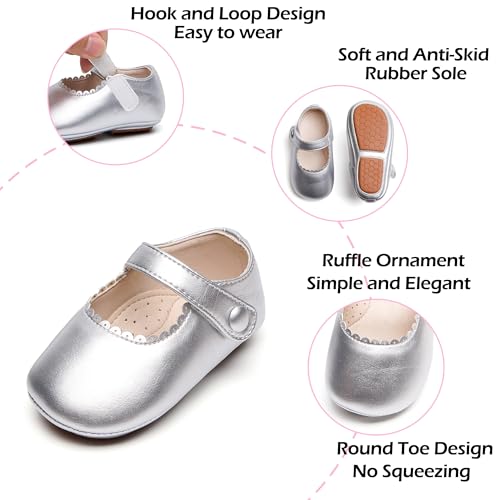 Image of PHIRAMIN Toddler Girl Mary Jane Dress Shoes-Little Girl School Uniform Shoes for Wedding Party