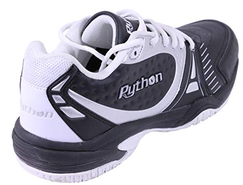 Image of Python Deluxe Indoor Court Shoes | (Racquetball, Squash, Badminton, Indoor Pickleball, Volleyball) (Low & Mid) (Black & White Colors) (Non-Slip) (Non-Marking)