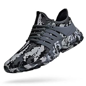 Troadlop Men’s Running Shoes Non Slip Shoes Breathable Lightweight Sneakers Slip Resistant Athletic Sports Walking Gym…