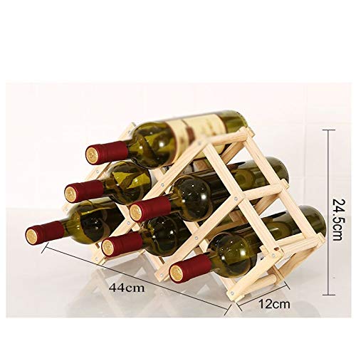 Soporte de madera plegable para 6 botellas de vino miniatura 2