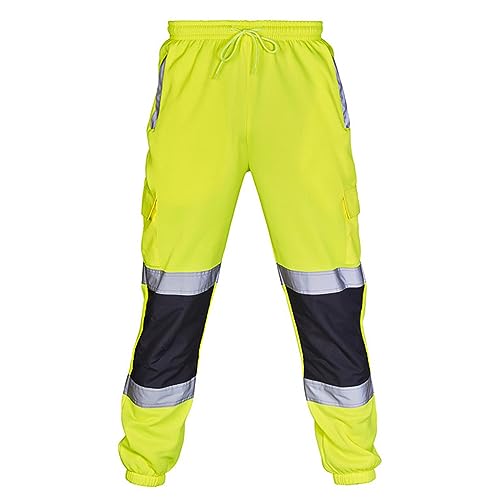Men's Cargo Pant High Visibility Reflective Strip Casual Pants Stain Resistant Safety Work Pant with Pockets2