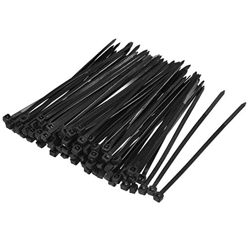 uxcell Nylon Cable Ties 4 Inch Self-Locking Zip Ties 0.12 Inch Width Black 100pcs
