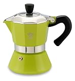 Pezzetti - Cafetera italiana para 3 tazas, color verde