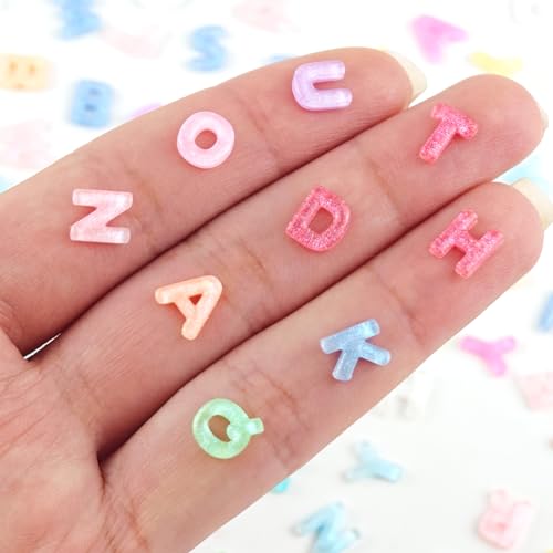 200 Pieces Tiny Letter Decor for Dollhouse Micro Resin Decor for DIY Crafts Mini Things for Fairy Garden Micro Landscaping Decorations