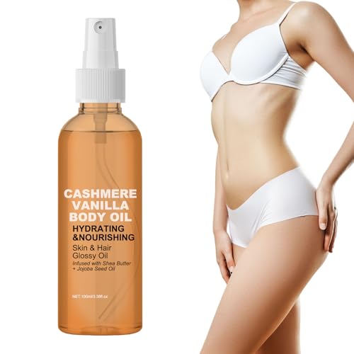 Aceite corporal de vainilla de cachemira,aceite corporal de vai/nilla de Cach/emira y crema de Cachemira de vainilla para el cabello,Profundamente nutritivo