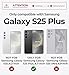 Dexnor for Samsung Galaxy S25 Plus Case with Built-in Slide Camera Cover & Screen Protector & Kickstand,Heavy-Duty Shockproof Rugged Case Full-Body Bumper Cover for Galaxy S25 Plus(2025),Black