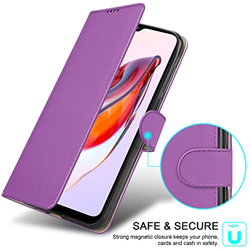 PIXFAB For Xiaomi Redmi 12C Leather Phone Case, Magnetic Closure Full Protection Book Folio Design - Image 4