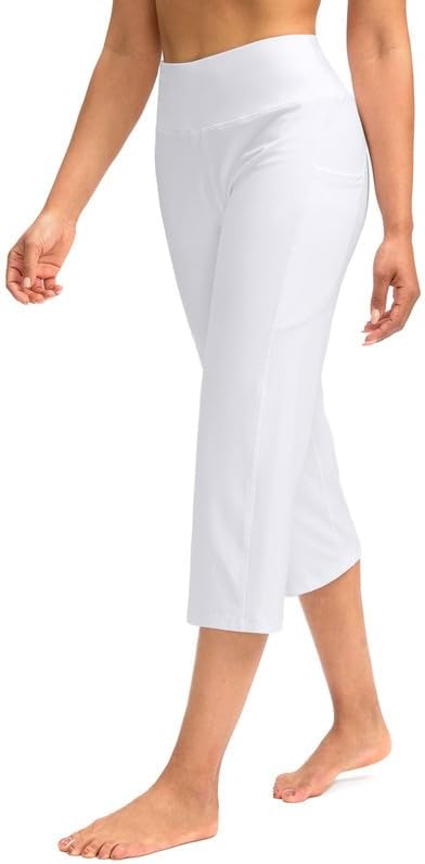G Gradual Capri Pants for Women High Waist Workout Yoga Pants with Pockets Tummy Control Leggings Crop Straight - Image 2