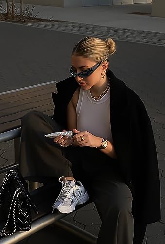 KENBO Y2K Sunglasses Wrap Around Futuristic Sunglasses for Men Women Oval Fashion Sport Shades Sun Glasses Large2