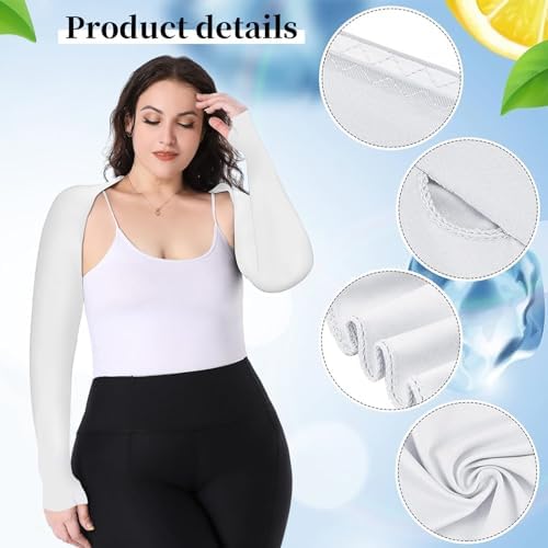 Maniche Protezione Solare XL - Traspiranti Con Foro Per Dita Per Ciclismo E Guida - Foto 4