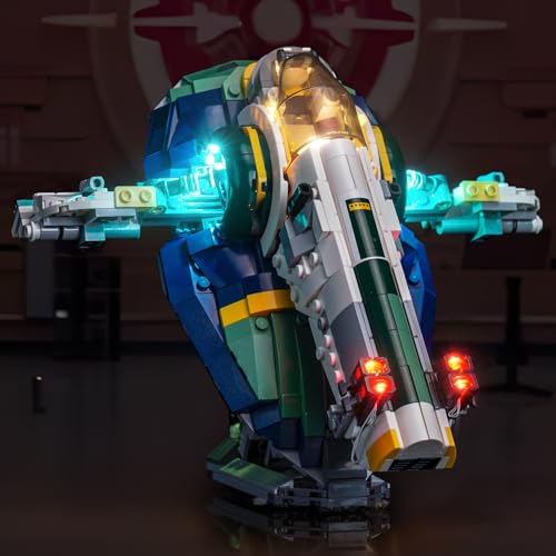 Brickshining LED Lighting Compatible with Lego 75433 Jango Fett's Starship,Light Kit Compatible with Lego Jango Fett's Starship 75433,Model NOT Included