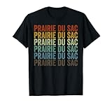 Ilustración retro de la ciudad de Prairie du Sac para los amantes de la pradera