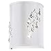 Dainolite Lighting RHI-8R-2W-693 Right Hand Facing 2-Light Wall Sconce with Crystal Accents, White Baroness Fabric Finish