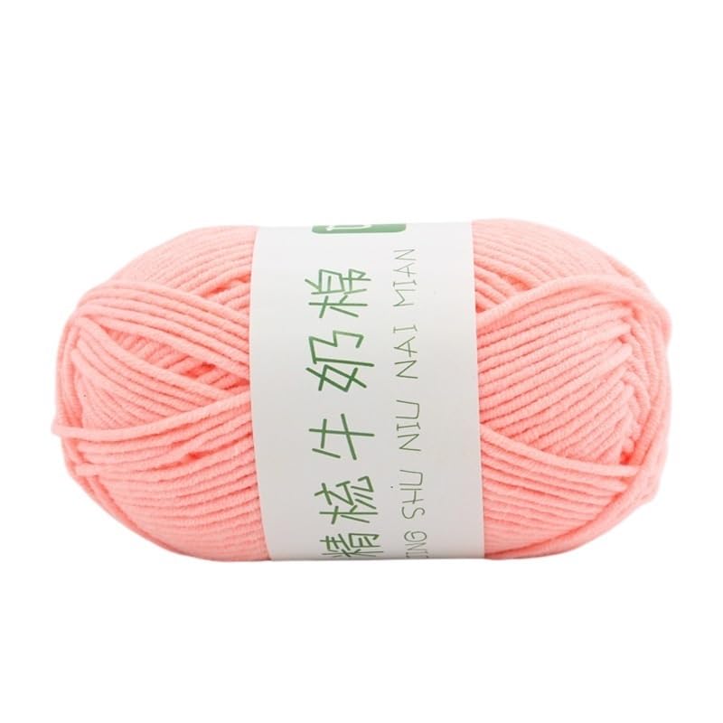 5-Strand Milk Cotton Cute Hand-Woven Doll Thread - Pack of 10 Groups for Crafting and DIY Projects(Inulin)