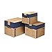 Bankers Box Large Prime Moving Box 6 Pack, Reinforced Handles, Tape-Free Assembly, Attached Lid, 18-in x 18-in x 24-in (0062904)