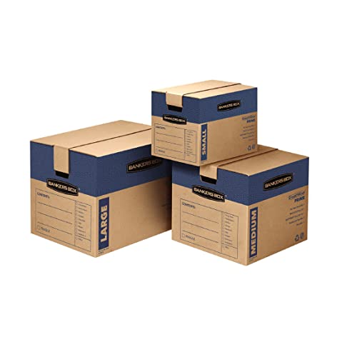 Bankers Box Large Prime Moving Box 6 Pack, Reinforced Handles, Tape-Free Assembly, Attached Lid, 18-in x 18-in x 24-in (0062904) by Bankers Box - Image 8