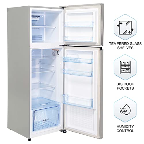 Image of Panasonic 280 L Double Door 3 Star AI Enabled Inverter Technology Frost Free Refrigerator (NR-TH292CVHN, Electric Grey, Jumbo Fresh Vegetable Basket, Net Capacity 256L)