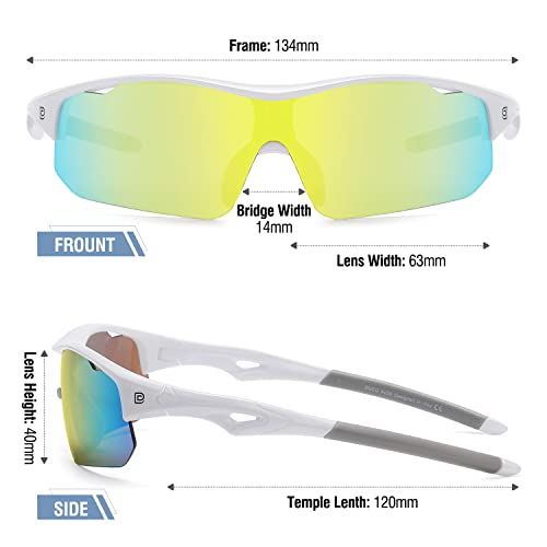 Duco Sports Youth Baseball Sunglasses For Kids Unbreakable Tr90 Frame Lightweight Sun Glasses For Boys And Girls Dk261 #TOP1