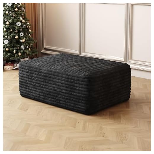 Plush Corduroy Modular Ottoman