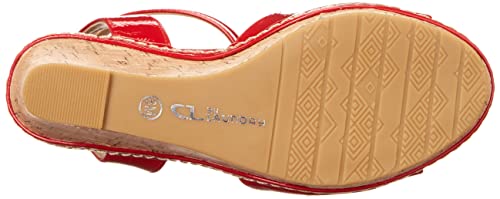 Cl By Chinese Laundry Women's Beaming Cloud Patent Wedge Sandal, Red, 9.5 #TOP3