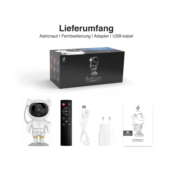 SWIFTVEIN LED-Sternenhimmel Projektor Astronaut, Galaxy Light mit Fernbedienung und Timer, Sternenprojektor Kinder und… – Bild 10