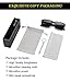 EYLRIM Square Frame Sunglasses for Women Men Fashion Rectangle Sun Glasses UV400 Protection Black Shades(A01 Black/Grey)