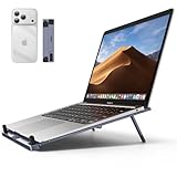 UGREEN Aluminum Laptop Stand for Desk, Foldable Ergonomic Laptop Riser with Anti-Slip Silicone Pads, Portable Lap Desk Computer Holder for up to 17.3" Laptops, MacBook, Dell, HP, Lenovo
