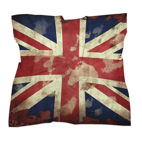 25" Square Head Scarf Vintage Union Jack British Flag Lightweight Silk Scarf for Women Boho Neckerchief Soft Satin Bandanas Fashion Neck Scarves Silk Headwear for Bag Hair Scarves Gift3