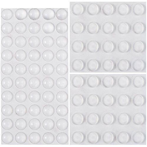 Preisvergleich Produktbild Transparent Rubber Fuß Klebstoff Stoßstange Pad Selbstklebend Stoßstange Stimme Dämpfung Türstoßstangen, Zylindrisch, Halbförmig, 90 Stück