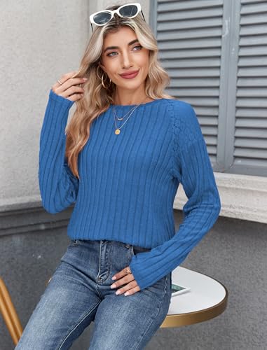 ZAFUL Long Sleeve Shirts for Women Lace Lightweight Top Sweaters Business Dressy Casual Tunic Blouse Side Split