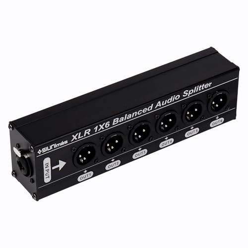 Hotswap 3Pin XLR 1-in 6-Out Splitter Box
